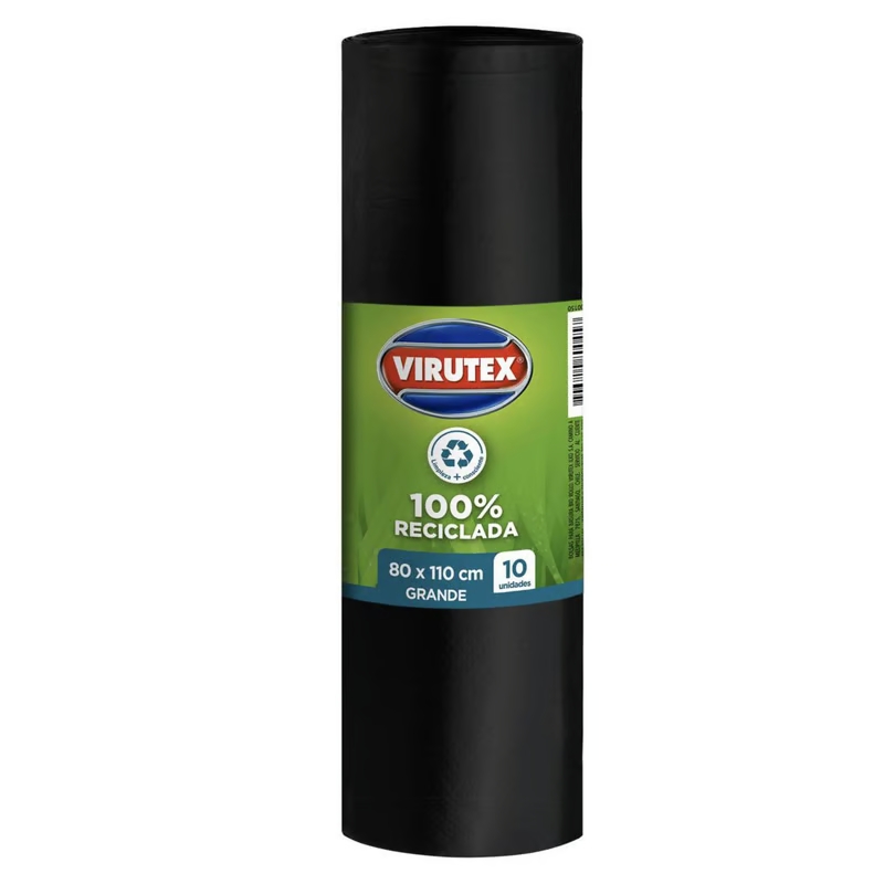 BOLSA BASURA NEGRA GRANDE 80x110 (120 lts) Rollo 10 UD  [1880045]