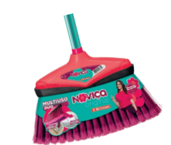 ESCOBA PLASTICA USO EXTERIOR C/MANGO 19x30 cm UD