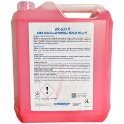 [AS85WK014] CERA ACRILICA AUTOBRILLO HOGAR ROJA (9%) 5L