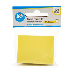 [OF91JM105] NOTA ADHESIVA PAPEL AMARILLO 38X50MM = 100 HJS UD