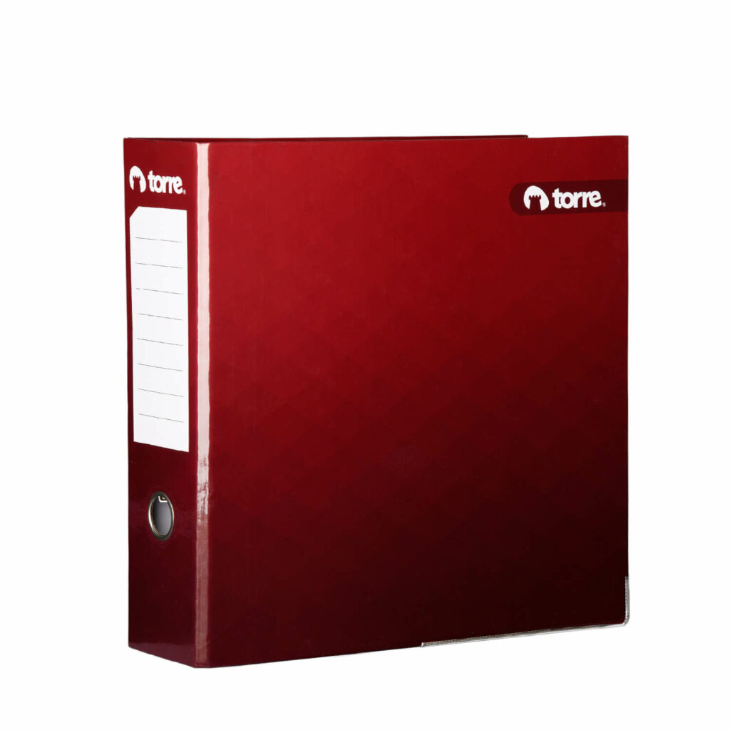 ARCHIVADOR CARTA LOMO ANCHO BURDEO [450 HOJAS/CARTÓN DURO] UD
