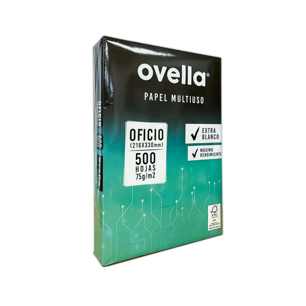 PAPEL IMPRESIÓN RESMA OFICIO COLOR BLANCO 500 HJS UD