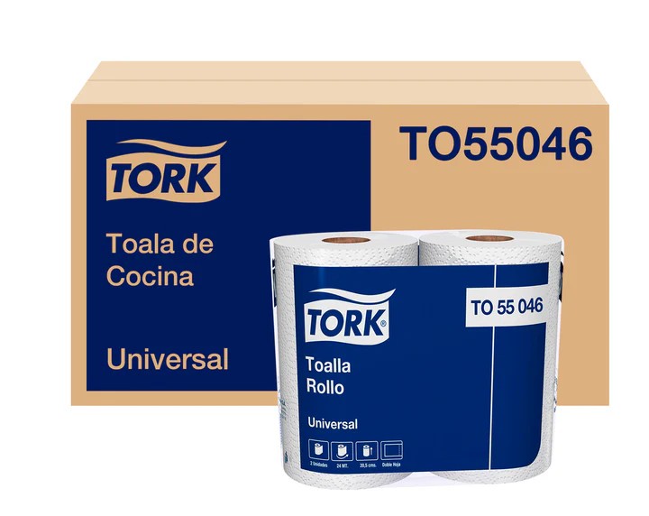 TOALLA UNIVERSAL ROLLO D/H 16 Rollos (8x2) x 24M TO55046