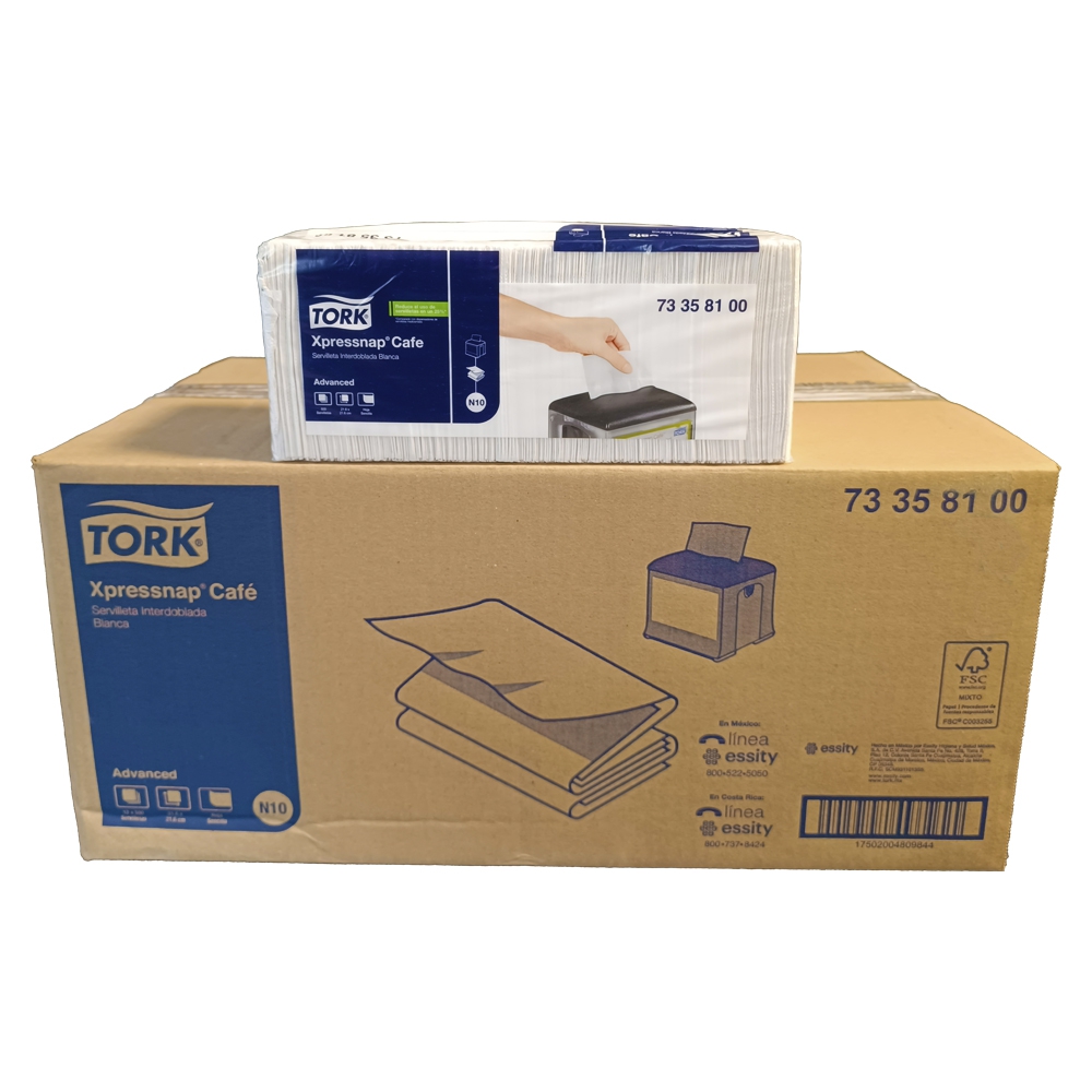 SERVILLETA XPRESSNAP CAFE BLANCA 12 Paq. x 500 unid - TORK SE70057