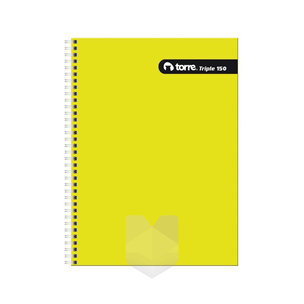 CUADERNO TRIPLE LISO CUADRICULADO 7MM 150 HJS UD