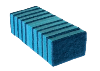 ESPONJA ABRASIVA AZUL PARA TEFLON 10 UD