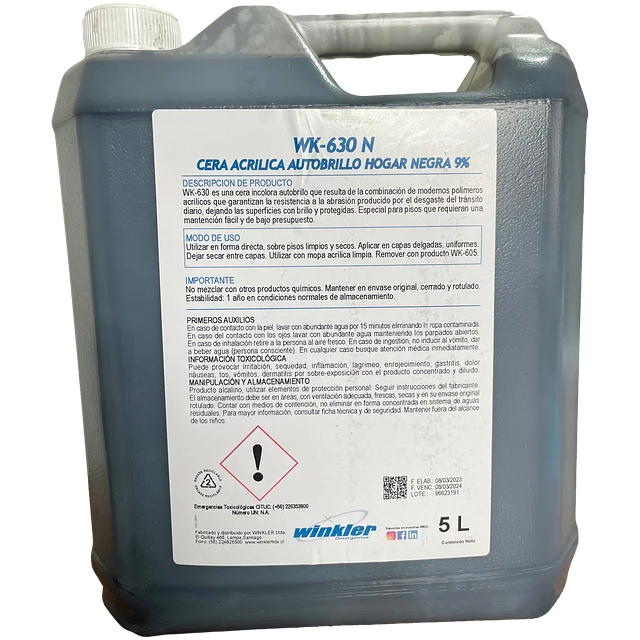 CERA ACRILICA AUTOBRILLO HOGAR NEGRA (9%) 5L