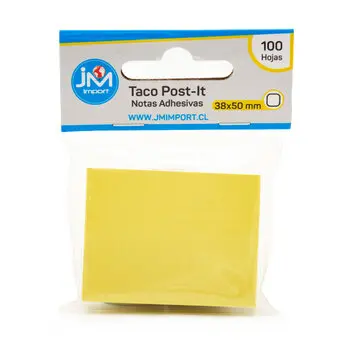 NOTA ADHESIVA PAPEL AMARILLO 38X50MM = 100 HJS UD