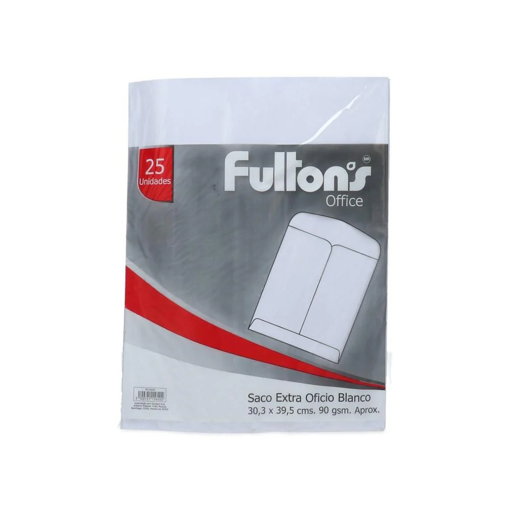 SOBRE SACO BLANCO EXTRA OFICIO 90 g 1 unid - FULTONS