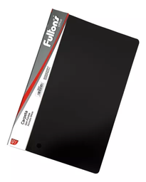 [OF91PR022] CARPETA OFICIO 40 FUNDAS VINIL LISO S/DISEÑO NEGRO UD