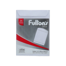 [OF91PR134] SOBRE SACO BLANCO 1/2 OFICIO 90GR UD