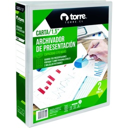 [OF91TR156] ARCHIVADOR VINIL BLANCO CARTA ANILLOS 370 HOJAS (1,5") UD
